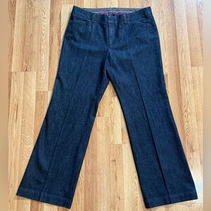Gap Women’s Wide-Leg Stretch Curvy Fit Dark Wash Denim Trouser Size 14